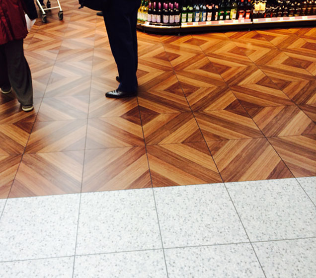 Design Tile in a Supermarket